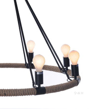 Load image into Gallery viewer, Rope Pendant Lamp - 8 Bulbs

