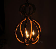 Load image into Gallery viewer, Rope Pendant Lamp - 3 Bulbs
