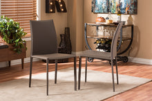 Load image into Gallery viewer, Baxton Studio Rockford Modern and Contemporary Taupe Bonded Leather Upholstered Dining Chair (Set of 2)
