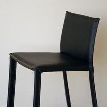 Load image into Gallery viewer, Baxton Studio Crawford Black Leather Counter Height Stool (Set of 2)
