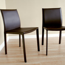 Load image into Gallery viewer, Baxton Studio Brown Leather Bar Stool (Set of 2)
