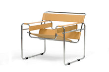 Load image into Gallery viewer, Baxton Studio Jericho Tan Leather Mid-Century Modern Accent Chair
