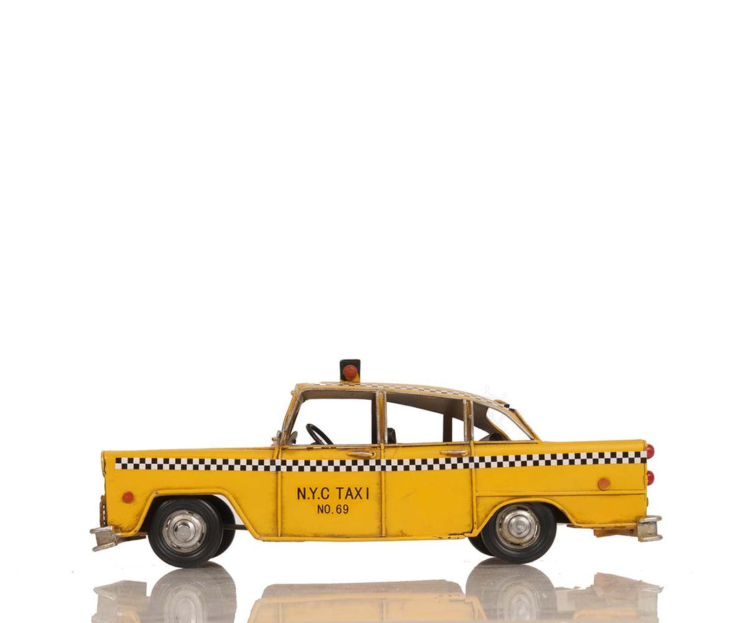 Handmade Tin Classic New York City Taxi Model