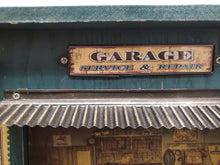 Load image into Gallery viewer, Vintage Harley Motorcycle Shadow Box on Wood Frame
