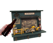 Load image into Gallery viewer, Vintage Harley Motorcycle Shadow Box on Wood Frame
