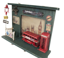 Load image into Gallery viewer, Vintage Double Decker London Bus Shadow Box
