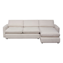 Load image into Gallery viewer, Arcadia 2PC Reversible Chaise Sectional w/ Feather Down Seating in Cream Fabric by Diamond Sofa
