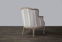 Load image into Gallery viewer, Baxton Studio Charlemagne Traditional French Accent Chair-Oak (Brown Stripe)
