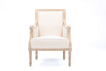 Load image into Gallery viewer, Baxton Studio Chavanon Wood &amp; Light Beige Linen Traditional French Accent Chair

