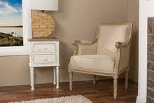 Load image into Gallery viewer, Baxton Studio Chavanon Wood &amp; Light Beige Linen Traditional French Accent Chair
