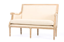 Load image into Gallery viewer, Baxton Studio Chavanon Wood &amp; Light Beige Linen Traditional French Loveseat
