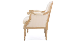 Load image into Gallery viewer, Baxton Studio Chavanon Wood &amp; Light Beige Linen Traditional French Loveseat
