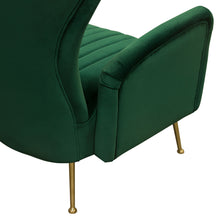 Load image into Gallery viewer, Ava Chair in Emerald Green Velvet w/ Gold Leg by Diamond Sofa
