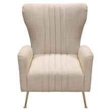 Load image into Gallery viewer, Ava Chair in Sand Linen Fabric w/ Gold Leg by Diamond Sofa
