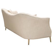 Load image into Gallery viewer, Ava Sofa in Sand Linen Fabric w/ Gold Leg by Diamond Sofa
