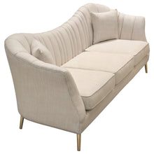 Load image into Gallery viewer, Ava Sofa in Sand Linen Fabric w/ Gold Leg by Diamond Sofa
