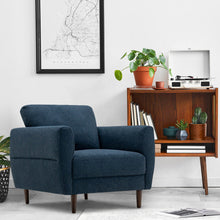 Load image into Gallery viewer, Modern Upholstered Accent Chair Single Sofa Armchair-Navy
