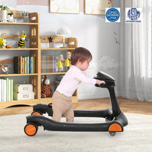 Load image into Gallery viewer, 2-in-1 Foldable Activity Push Walker with Adjustable Height-Black
