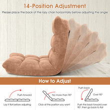 Load image into Gallery viewer, Adjustable 14-position Cushioned Floor Chair-Beige
