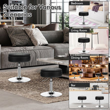 Load image into Gallery viewer, Adjustable 360° Swivel Storage Vanity Stool with Removable Tray-Black
