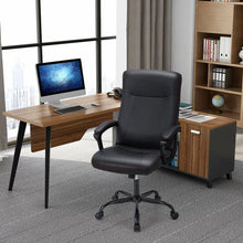 Load image into Gallery viewer, Upholstered Executive Computer Desk Chair with Ergonomic High Back-Black

