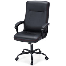 Load image into Gallery viewer, Upholstered Executive Computer Desk Chair with Ergonomic High Back-Black
