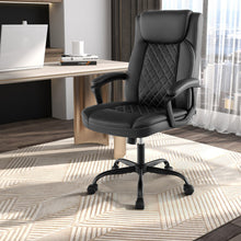 Load image into Gallery viewer, High Back Ergonomic Executive Chair with Thick Headrest Cushion-Black
