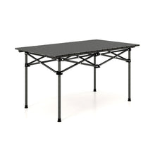 Load image into Gallery viewer, Aluminum Camping Table for 4-6 People with Carry Bag-Black
