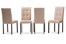Load image into Gallery viewer, Baxton Studio Andrew Modern and Contemporary Beige Fabric Upholstered Grid-tufting Dining Chair (Set of 4)
