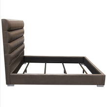 Load image into Gallery viewer, Bardot Channel Tufted Eastern King Bed in Elephant Grey Leatherette by Diamond Sofa
