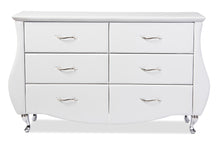 Load image into Gallery viewer, Baxton Studio Enzo Modern and Contemporary White Faux Leather 6-Drawer Dresser
