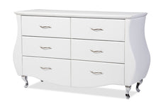 Load image into Gallery viewer, Baxton Studio Enzo Modern and Contemporary White Faux Leather 6-Drawer Dresser
