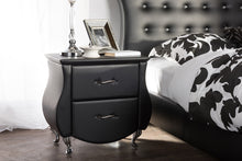 Load image into Gallery viewer, Baxton Studio Erin Modern and Contemporary Black Faux Leather Upholstered Nightstand
