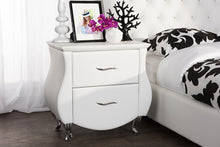 Load image into Gallery viewer, Baxton Studio Erin Modern and Contemporary White Faux Leather Upholstered Nightstand
