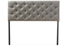 Load image into Gallery viewer, Baxton Studio Viviana Modern and Contemporary Grey Fabric Upholstered Button-tufted Queen Size Headboard
