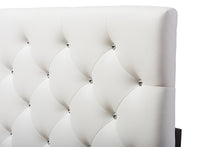 Load image into Gallery viewer, Baxton Studio Viviana Modern and Contemporary White Faux Leather Upholstered Button-tufted Queen Size Headboard
