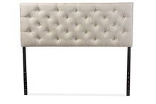 Load image into Gallery viewer, Baxton Studio Viviana Modern and Contemporary Light Beige Fabric Upholstered Button-tufted Queen Size Headboard
