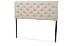 Load image into Gallery viewer, Baxton Studio Viviana Modern and Contemporary Light Beige Fabric Upholstered Button-tufted Queen Size Headboard
