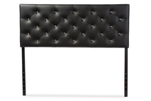 Load image into Gallery viewer, Baxton Studio Viviana Modern and Contemporary Black Faux Leather Upholstered Button-tufted Queen Size Headboard
