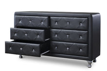 Load image into Gallery viewer, Baxton Studio Luminescence Black Faux Leather Upholstered Dresser

