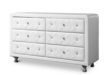 Load image into Gallery viewer, Baxton Studio Luminescence White Faux Leather Upholstered Dresser
