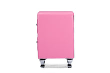 Load image into Gallery viewer, Baxton Studio Stella Crystal Tufted Pink Leather Modern Nightstand

