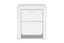 Load image into Gallery viewer, Baxton Studio Frey White Upholstered Modern Nightstand
