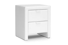 Load image into Gallery viewer, Baxton Studio Frey White Upholstered Modern Nightstand
