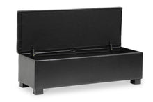 Load image into Gallery viewer, Baxton Studio Roanoke Contemporary Black Ottoman

