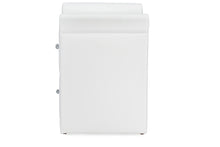 Load image into Gallery viewer, Baxton Studio Victoria Matte White PU Leather 2 Storage Drawers Nightstand Bedside Table
