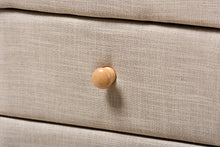 Load image into Gallery viewer, Baxton Studio Jonesy Mid-Century Beige Linen Upholstered 2-Drawer Nightstand
