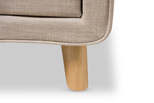 Load image into Gallery viewer, Baxton Studio Jonesy Mid-Century Beige Linen Upholstered 2-Drawer Nightstand
