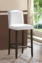 Load image into Gallery viewer, Baxton Studio Libra White Modern Bar Stool with Nail Head Trim (Set of 2)
