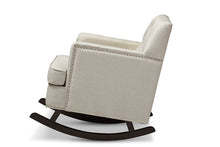 Load image into Gallery viewer, Baxton Studio Bethany Modern and Contemporary Light Beige Fabric Upholstered Button-tufted Rocking Chair

